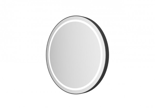 ESS Spiegel Mirror Iseo Rund Schwarz 60 cm, Leiste