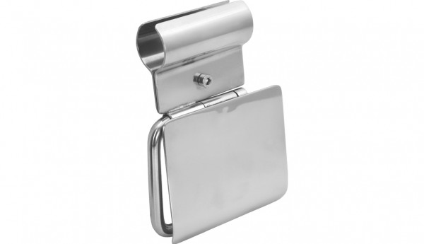 AS WC-Papierrollenhalter Edelsta. 1.4301 Klemmverschr.,poliert,glatt,m. BS,rechts