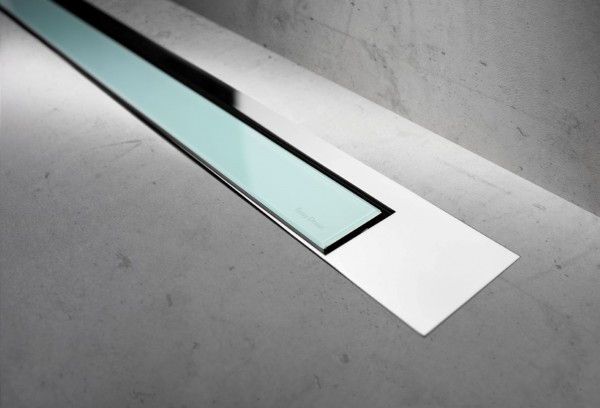 ESS Duschrinne Modulo TAF Design Z-3 Poliert, Glass Grün, 900