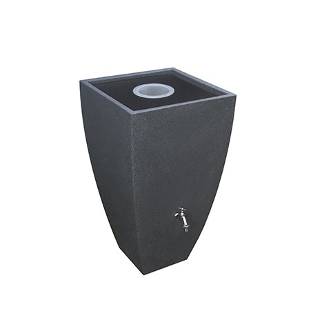ewuaqua iWater Modena 200 l black granit PE-Regenwassersp. mit integr. Filter