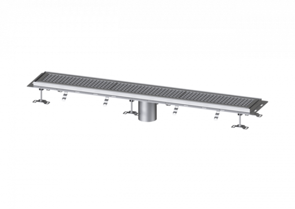 KESSEL Kastenrinne Ferrofix m. Fliesenanschlusswinkel, 200 x 1550 mm