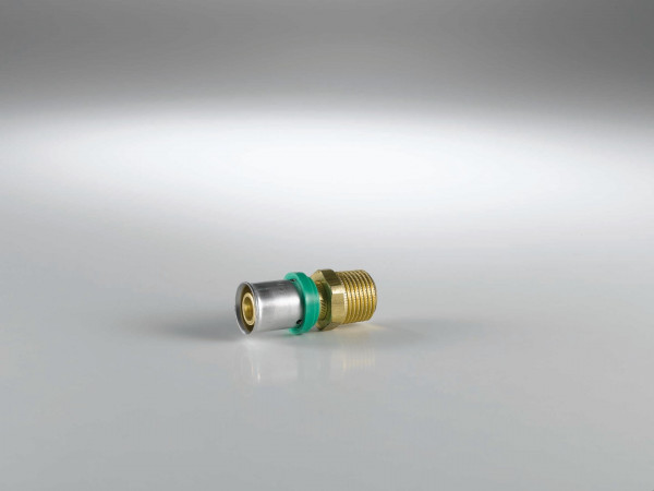 EMPUR PUR-THERM Übergangs-Nippel 16x2,0x1/2"AG Btl. 10PCE, Pressanschluss mit TH Kontur