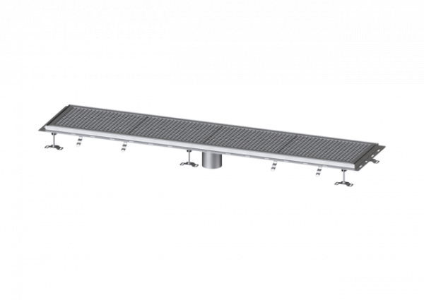 KESSEL Kastenrinne Ferrofix m. Fliesenanschlusswinkel, 400 x 2050 mm