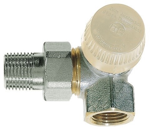 Honeywell Thermostatventilkörper VS Pressm. mattvernickelt Wi Eck R 3/8"