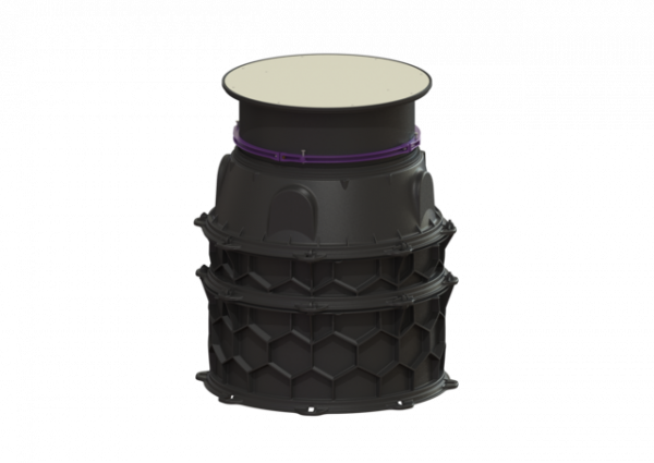 KESSEL Schachtmodul LW 1000 Bodenplatte Zugang LW 800, 375-624 mm, Klasse K 3