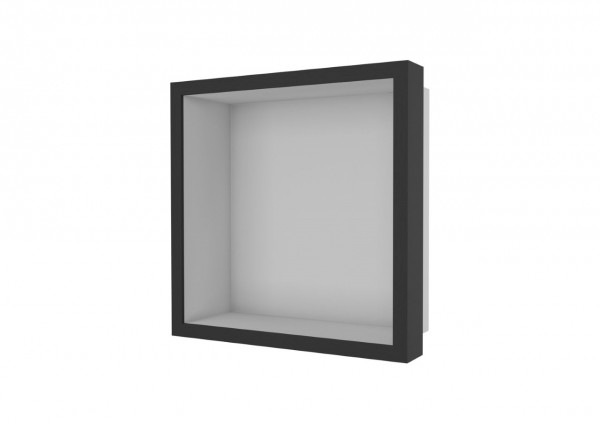 ESS Wandnische Box10 Edelstahl gebürstet Holzrahmen Oak Ebony, 300x300x100