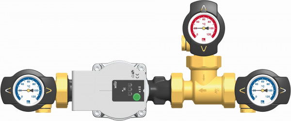 PAW RL Hochhaltg RHT DN 25 Thermisches Ventil 60 C 1" IG Wilo Para SC 25/6-43