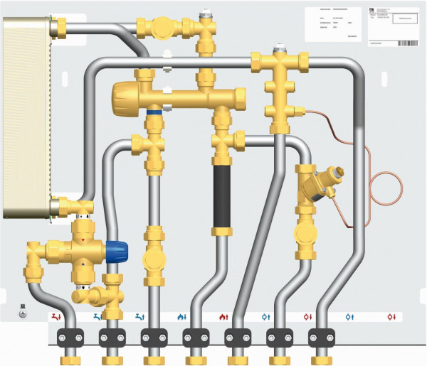 PAW HomeBloC Basic WR WT 32 beschichtet ungem PM-Regler 16 l/min TWW-Mischventil