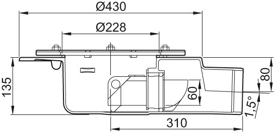 ACO Bodenablauf Wal Selecta DN 100 o GV m PDF weiß epoxiert