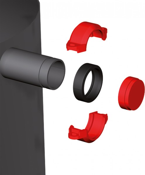 Fröling Endkappe für Flexkupplung Typ 02 76.1 ROT (QCO276R)