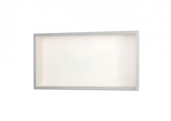 ESS Wandnische BOX 10 Creme Edelstahl gebürstet Rahmen, 600x300x100