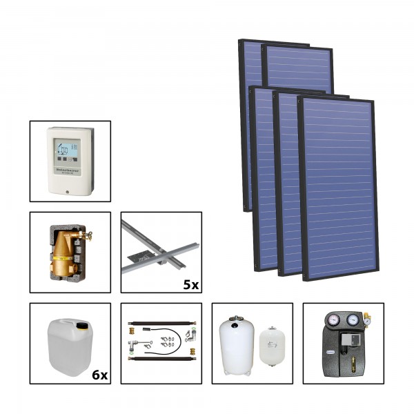 Solarbayer Plus AL Solarpaket 5 - Ziegel Fläche m2: Brutto 14,30 / Apertur 13,46