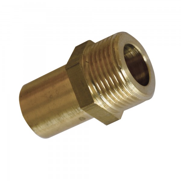 Solarpipe Anschlussnippel DN12 Rohrstutzen 22mm x 1/2" AG