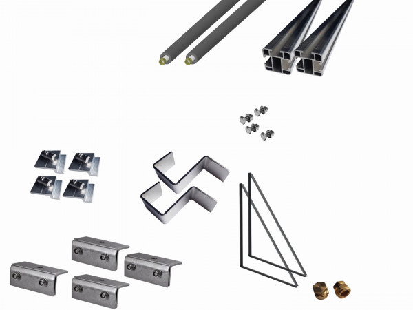 Thermic Energy Montagepaket 1er Grundset für FK253 waagrecht Blechfalz 30Grad