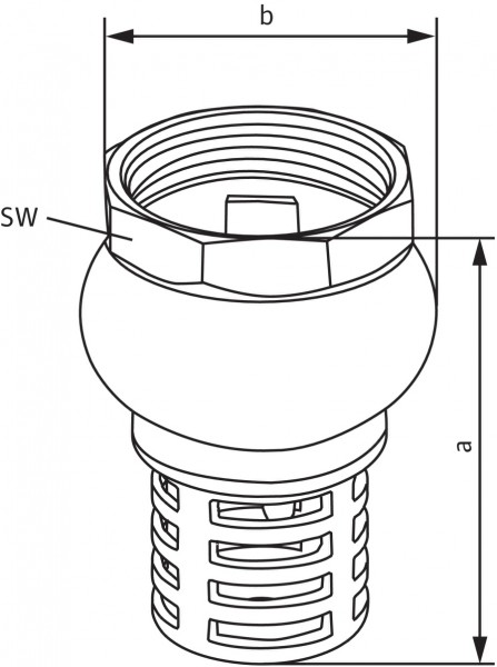 Wilo Fußventil m Rückflussverhinderer R 1 1/4"