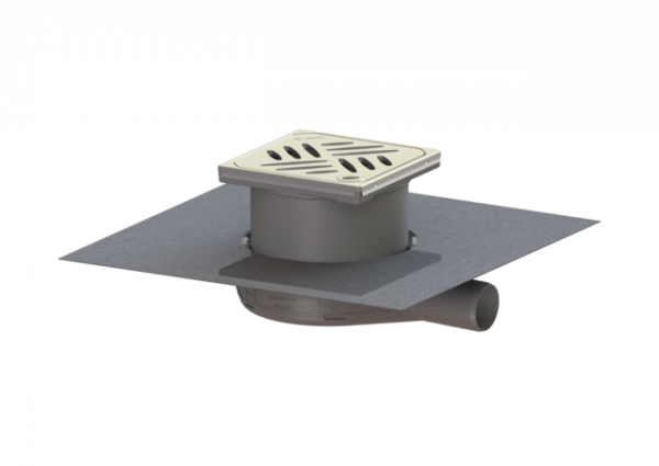 KESSEL Bodenablauf Der Ultraflache 54 DN 40, WaD, Designrost, L&L, Megastop