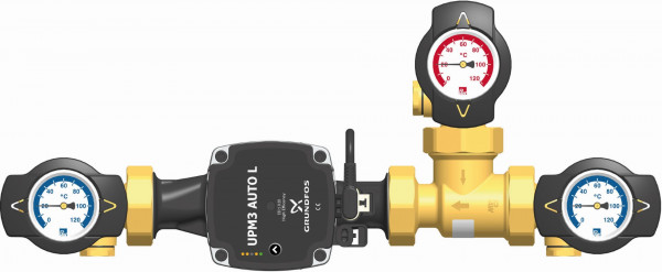 PAW RL Hochhaltg RHT DN 25 Thermisches Ventil 60 C 1" IG GF UPM3 Auto 25-70