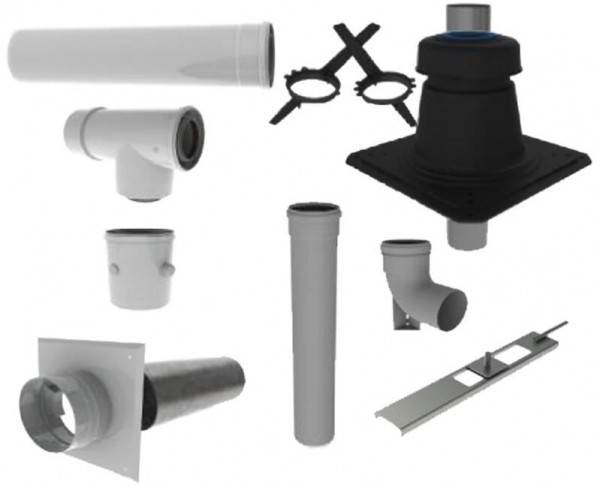 INTERDOMO PP Grundbausatz DN 80/125 DN 80 flex im Schacht Öl