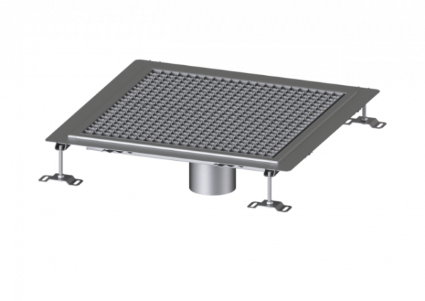 KESSEL Bodenwanne Ferrofix Klebeflansch H: 6 mm, 600 x 600 mm