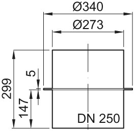 ACO Fallrohrstütze GM X muffenlos DN 300