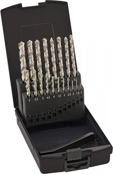 Spiralbohrer-Set DIN338 HSSE geschliffen Typ N 1-10mm FORTIS