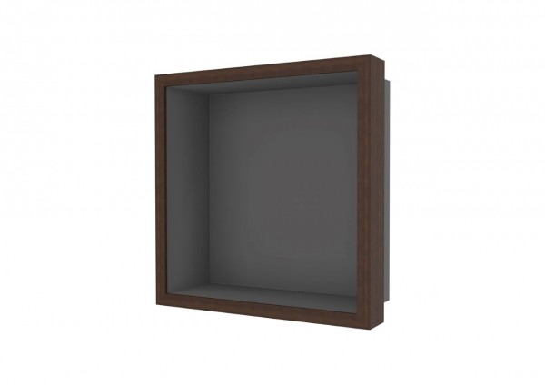 ESS Wandnische W-BOX Niche Anthrazit Rahmen Oak - Walnuss, 300x300x100