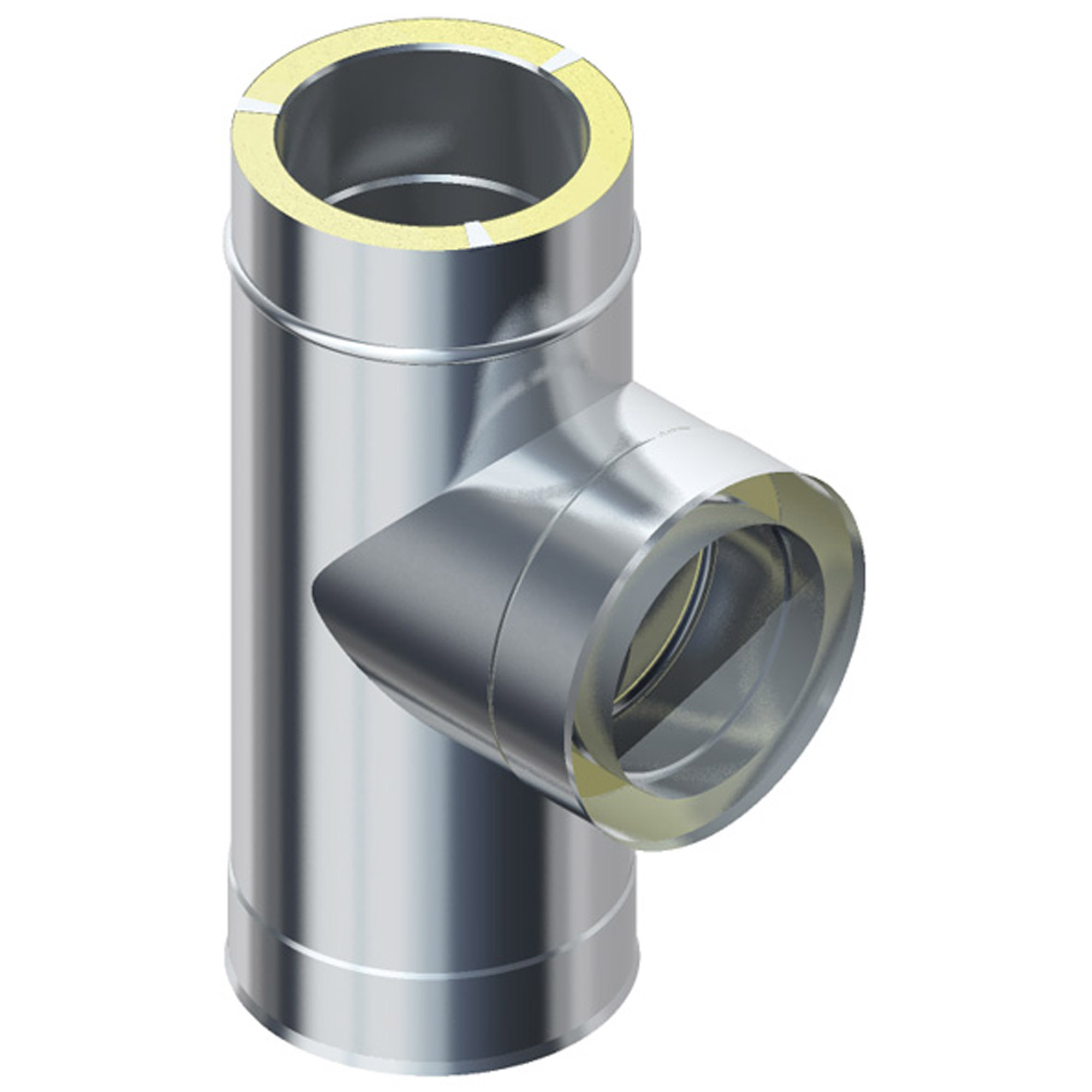 Außenkamin T-Stück 90 Grad 200/0,6mm | Abgassysteme | Heizung
