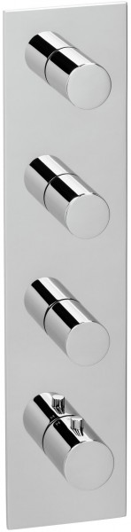 Herzbach Universal Thermostat LOGIC XL 3 Farbs m eck MS Armaturenbl chr