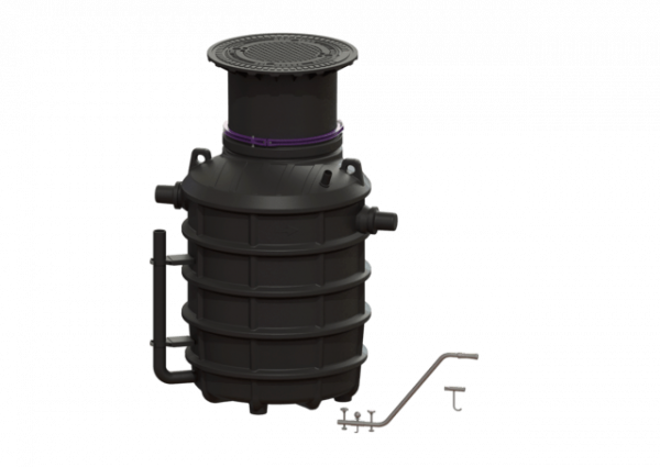 KESSEL Fettabscheider EasyClean ground NS 4, Direct, 550-950 mm, A/B, rechts