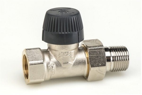 Honeywell Thermostatventilkörper V2020 Pressm. mattvernickelt Eck, 3/8"