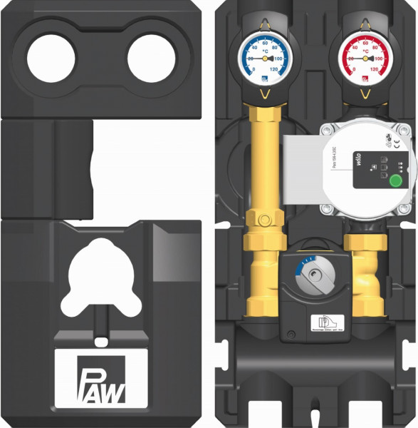 PAW HeatBloC K32 DN 20 3 Wege H Mischer Motor SR2 Wilo Para SC 15/6-43