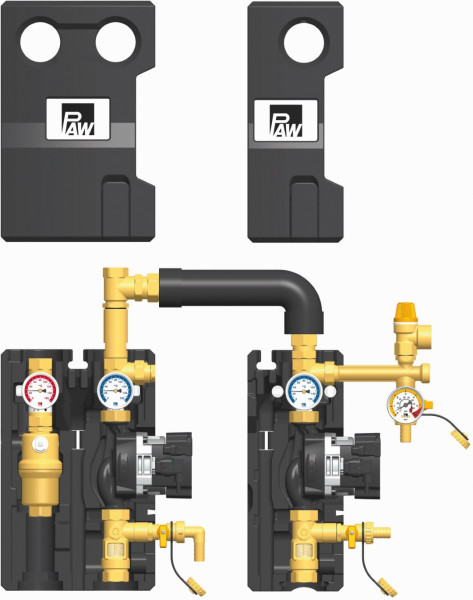 PAW SolarBloC midi Basic 3-Strang, 2x Flowmeter 2x GF UPM3 Solar 15-145