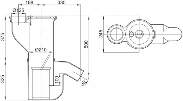 ACO Regenrohrablauf mit Geruchsverschluss DN 100