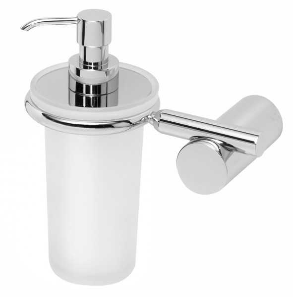 Herzbach Seifenspender AUREL m Halter Glas ma chr