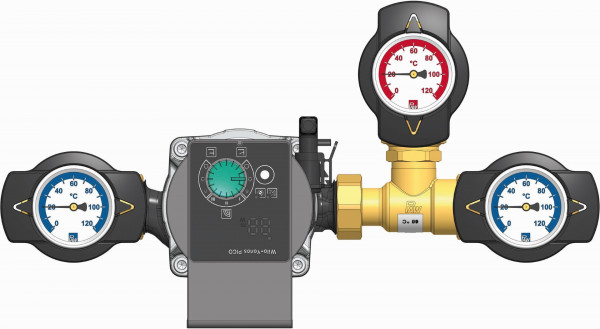 PAW RL Hochhaltg RHT DN 20 Therm Ventil 45 C 3/4" IG Wilo Yonos PICO 15/1-6