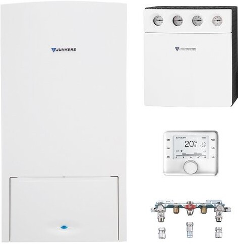 Junkers Bosch Paket Gas Brennwert ZSB501, ZSB 14 5, 14 kW, E