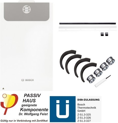 Junkers Bosch Systempaket Vent 5000 C Wohnungsl. HR6 b 320 qm HR 350 W f Bod.