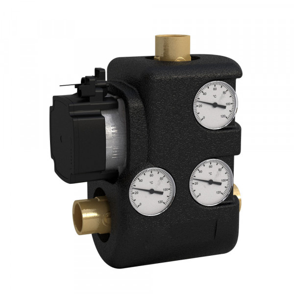 LK Armatur LK 810 Rücklaufanhebung Grundfos 55 Grad C Rp1 m.Rückschlag