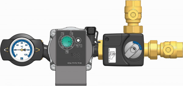 PAW RL Hochhaltg RHM DN 20 3 Weg Misch KVS = 5,45 3/4" IG, Motor SR2 Yonos PICO