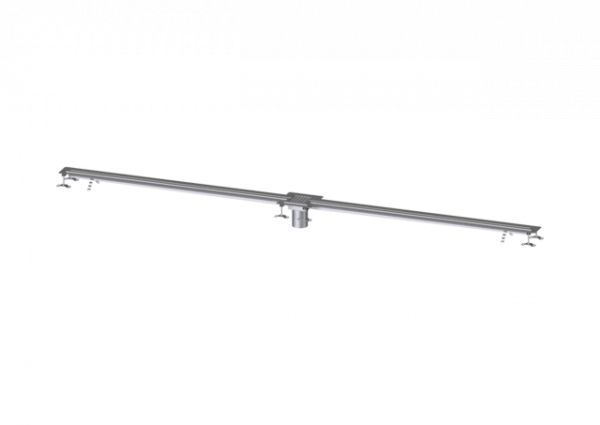 KESSEL Schlitzrinne Ferrofix Klebeflansch H: 6 mm, 17x4000 mm, mittig