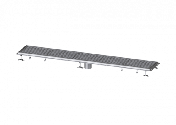 KESSEL Kastenrinne Ferrofix m. Fliesenanschlusswinkel, 400 x 2550 mm