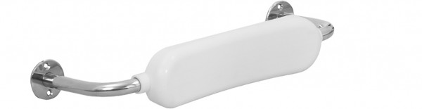AS WC-Rückenstütze 500mm Edelsta. 1.4301 Polster KS weiß, D= 32 glatt, poliert