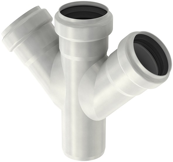 ACO Doppelabzweig PIPE ES 1.4404, 45Grad DN 50