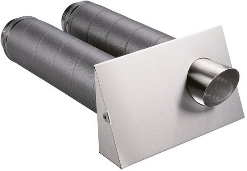 Junkers Bosch Außen /Fortluftelement WGE 125 kombiniert, DN 125, Edelstahl gebürstet