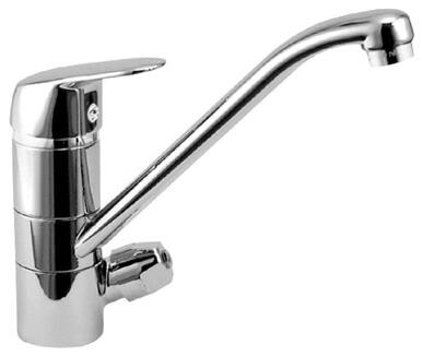 Herzbach Spültisch Einlochbatterie Kappa m schwenkb. Ala 135 Grad m Abspv chr