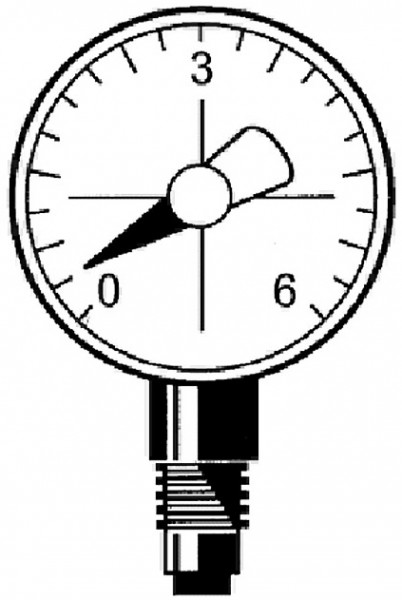 Grundfos Manometer Gehäuse 63mm, R 1/4" 0 10 bar