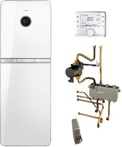 Junkers Bosch Systempaket Condens 9000iWM GCWM25, GC9000iWM 20/100S, 19 kW, weiß