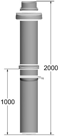 Wolf Dachdurchführung DN 160/186 konzentrisch