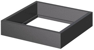 ACO Aufsatzrahmen 197x197mm weiß epoxiert