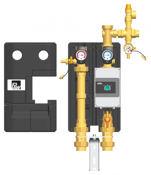 PAW SolarBloC mega 2-Strang, Kugelhahn Wilo Stratos PARA 30/1-12